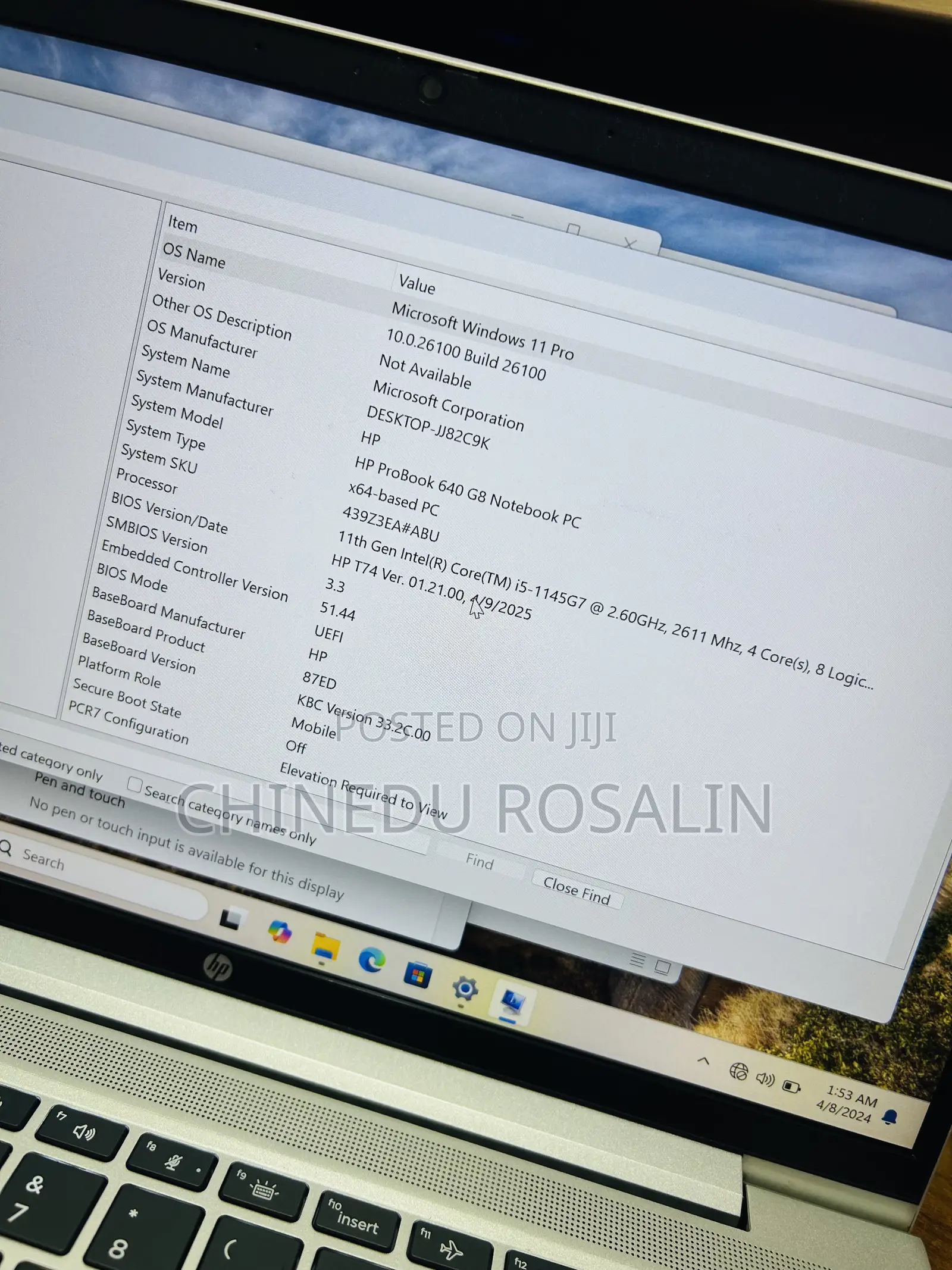 Laptop HP ProBook 640 G8 16GB Intel Core i5 SSD 256GB