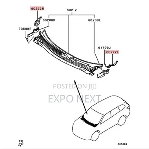 Pair Front Deck Cowl Extension Cover Mitsubishi Outlander 2013-2021