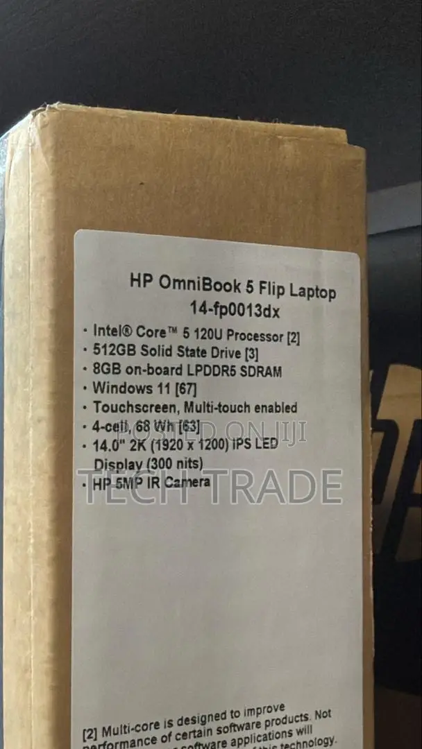 New Laptop HP OmniBook 5 Flip 8GB Intel Core 5 SSD 512GB
