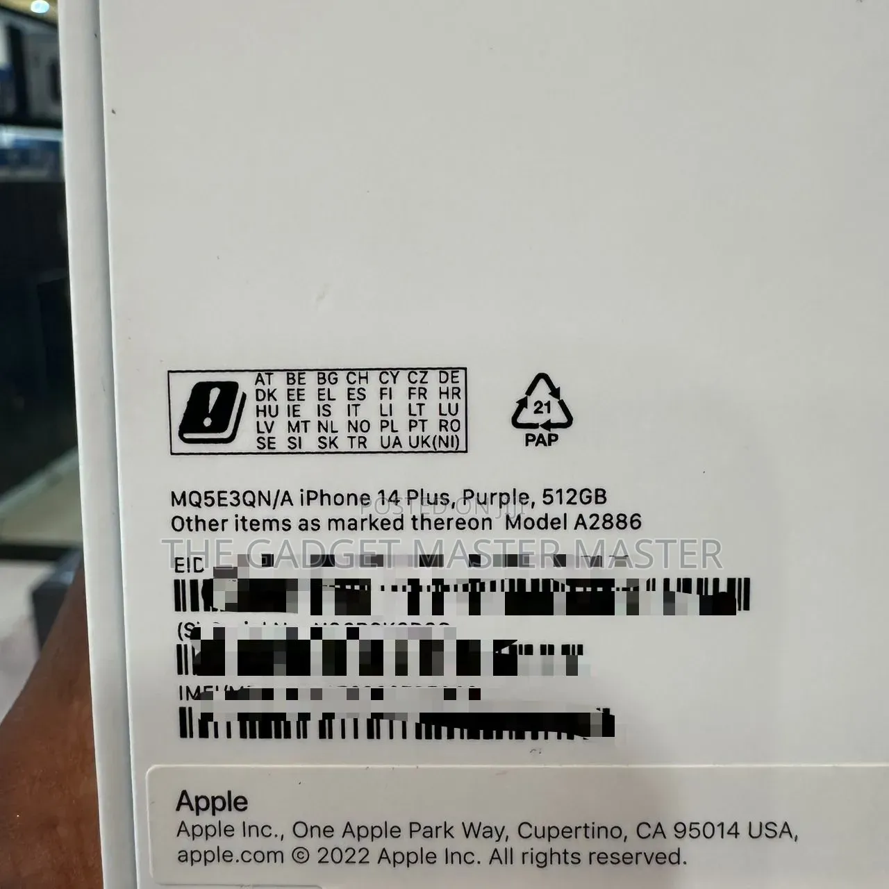 New Apple iPhone 14 Plus 512 GB Purple