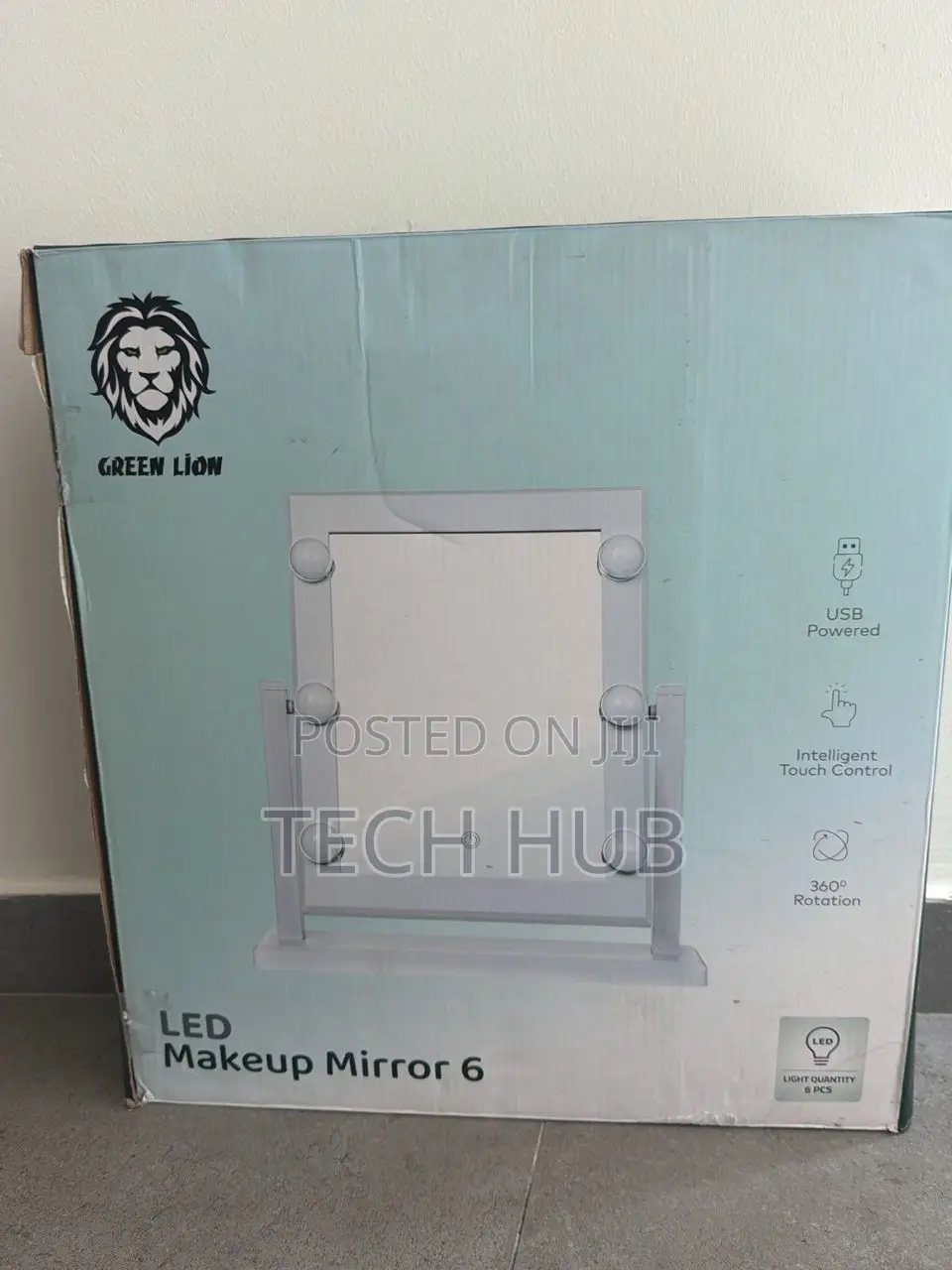 Green Lion Brightening 6 Led Makeup Mirror - White