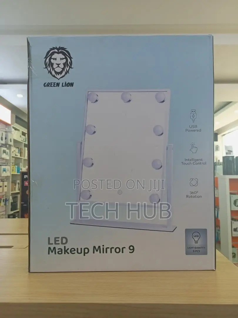 Green Lion Brightening 9 Led Makeup Mirror - White
