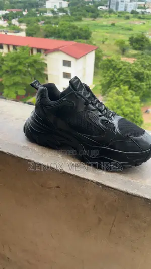 Asos Design Men's Chunky Tech Trainers - Black (Size 47)
