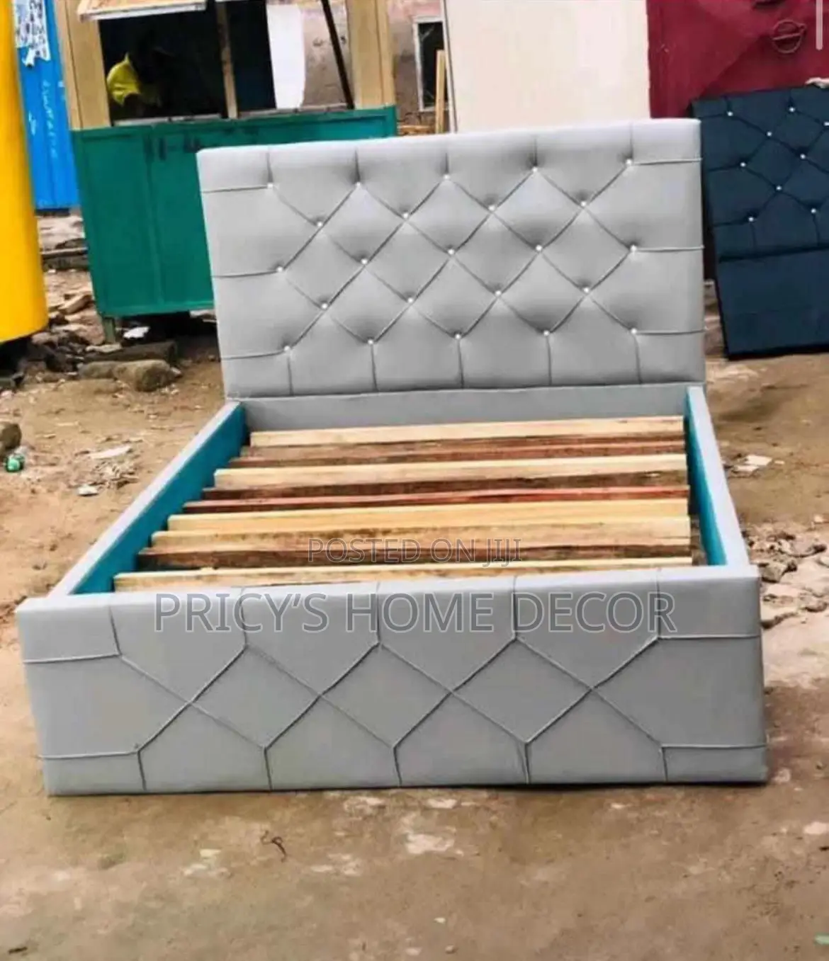 Luxury Upholstered Bed Frame – Available in Multiple Colors!