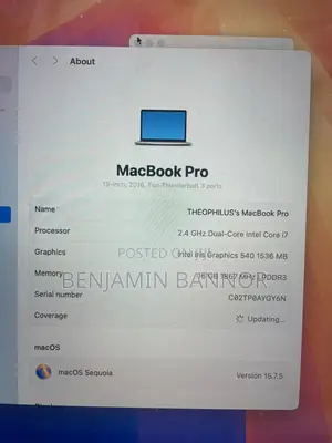 Laptop Apple MacBook Pro 2016 16GB Intel Core i7 HDD+SSD 1T