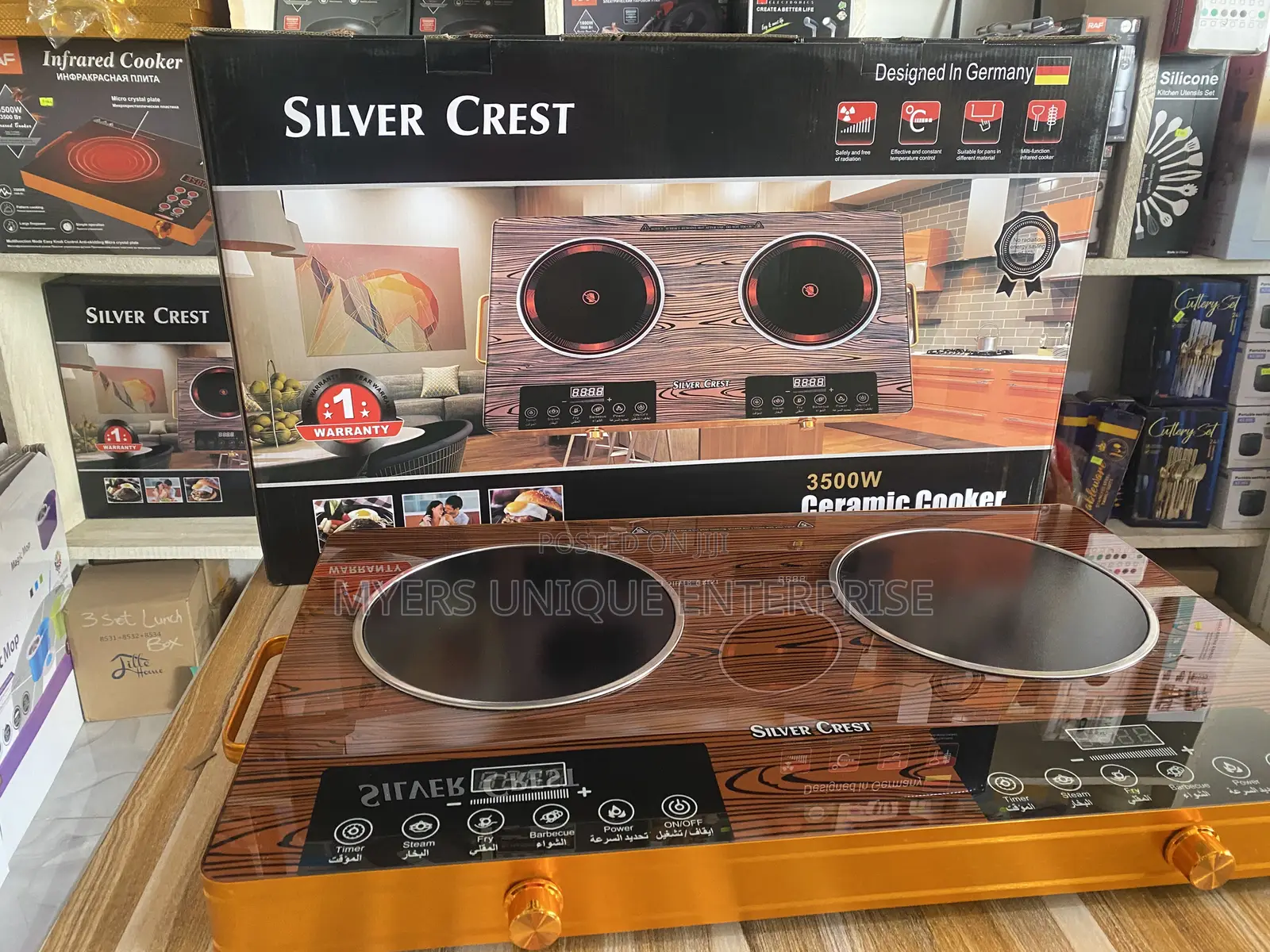Premium Double Infrared Cooker,Silver Crest 3500w