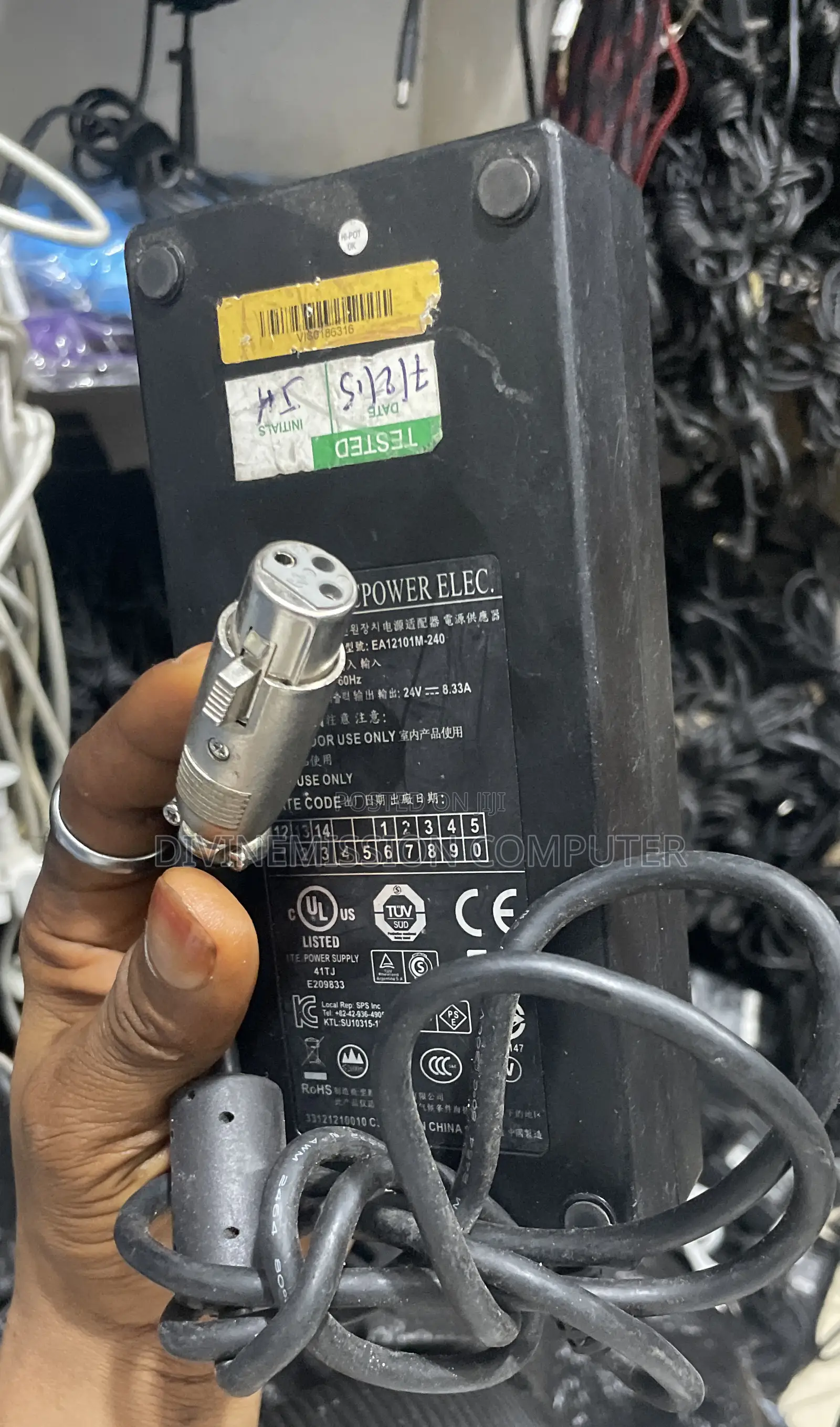 Edacpower Elec. 3pins. Electric Bike Adapter