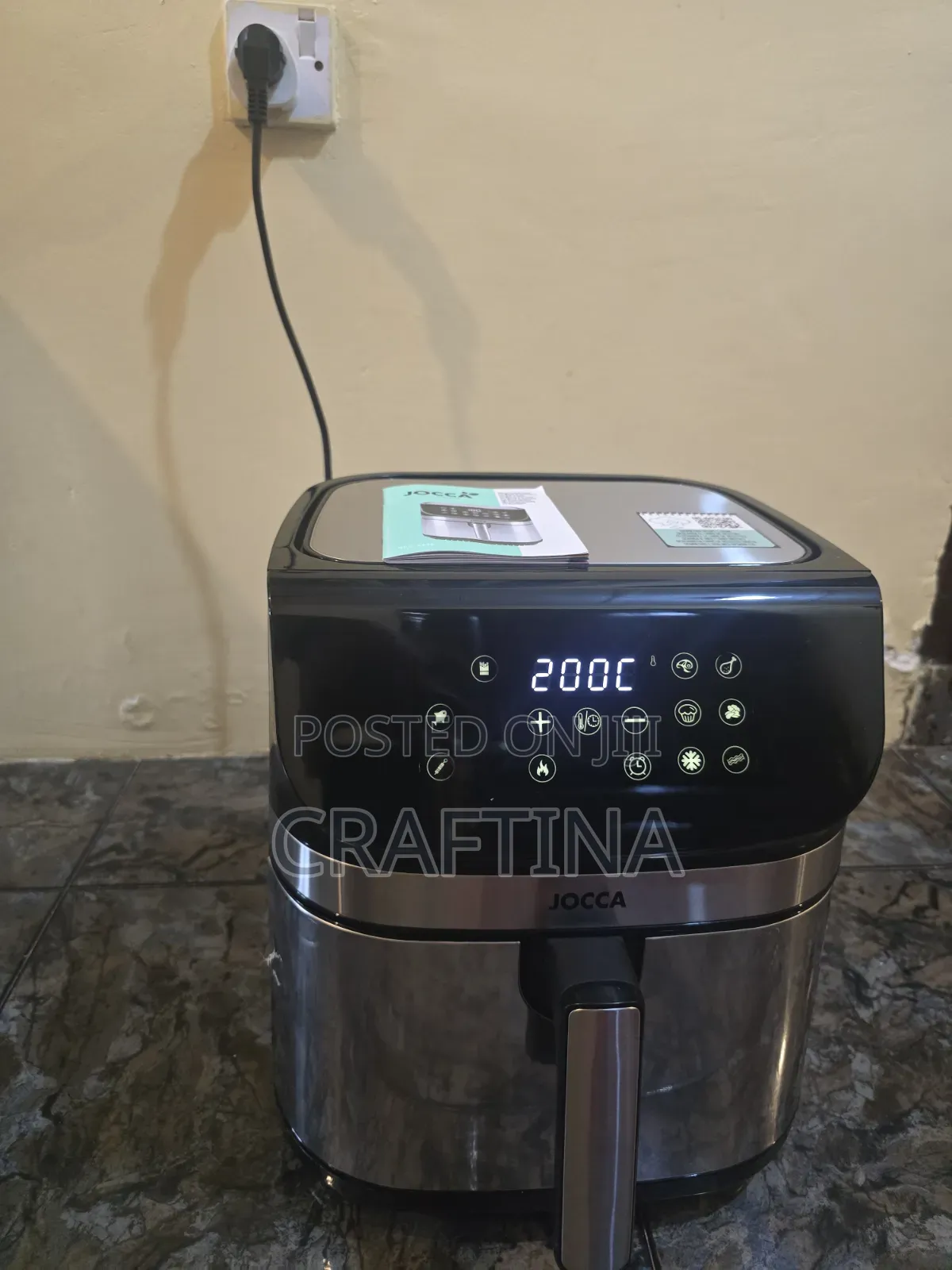 Jocca 9l Digital Air Fryer – Excellent Condition (Barely Used)