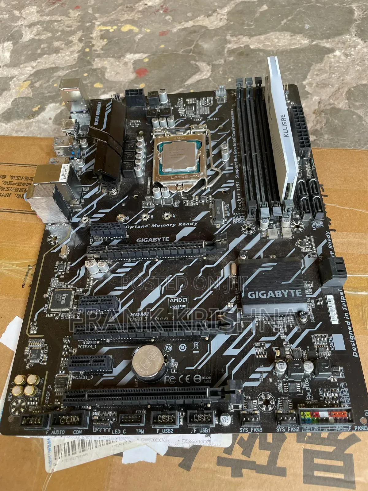 Gigabyte Z370p D3 + I5 8th Gen+16gb Ram