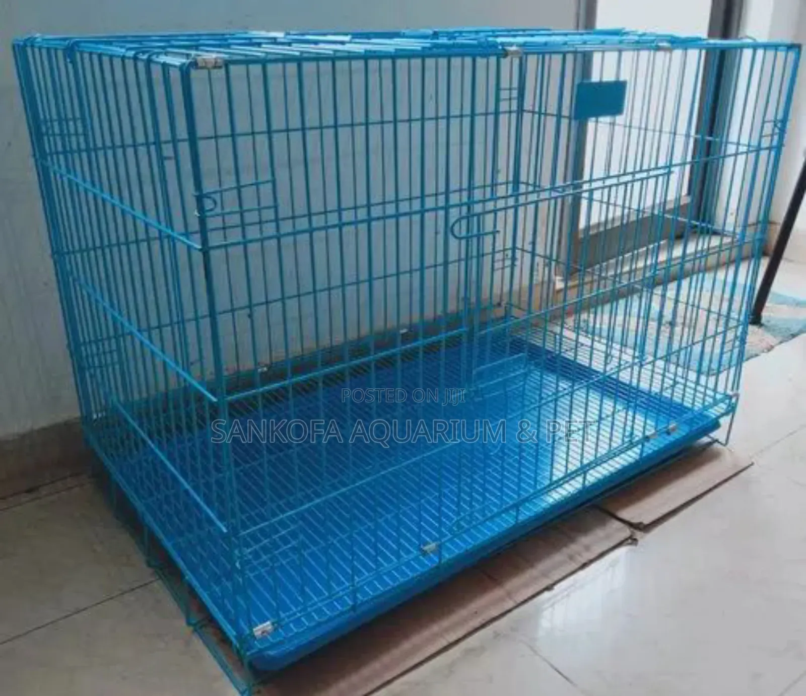 Large Metallic Dog Cage 77x55x45 Cm