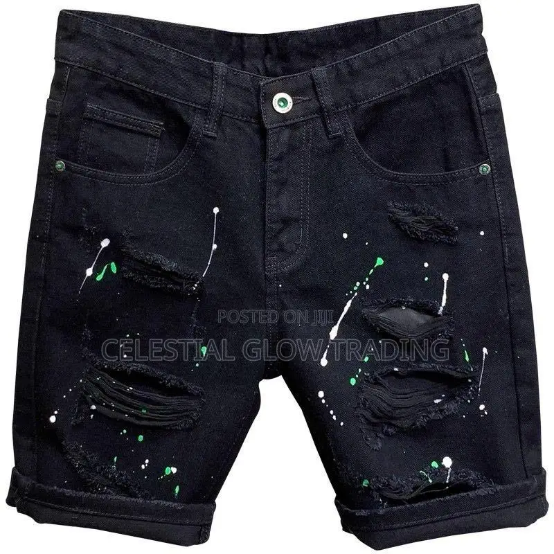 Men’S Street‐Style Denim Shorts