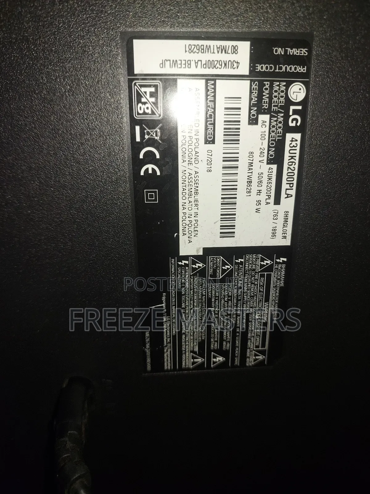43inch Lg T2s2 HDR Tv