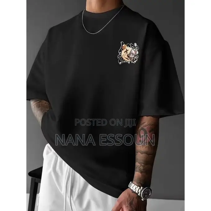 Men’S Oversized Graphic T-Shirt – Bear Print Streetwear