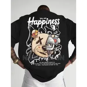 Men’S Oversized Graphic T-Shirt – Bear Print Streetwear