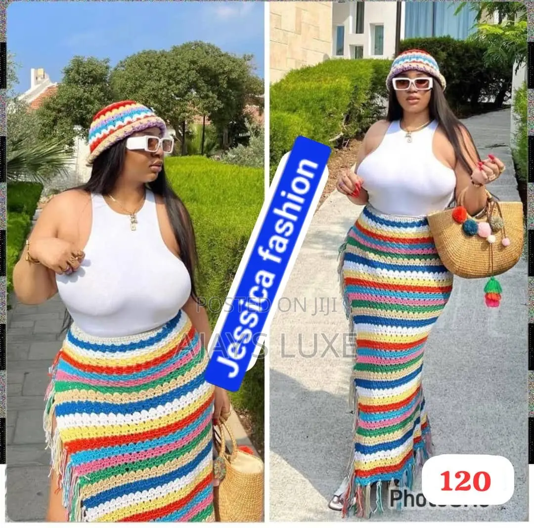 Beach Wear Available, It Comes With the Cap, Top and Skirt
