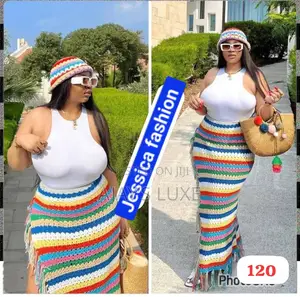 Beach Wear Available, It Comes With the Cap, Top and Skirt