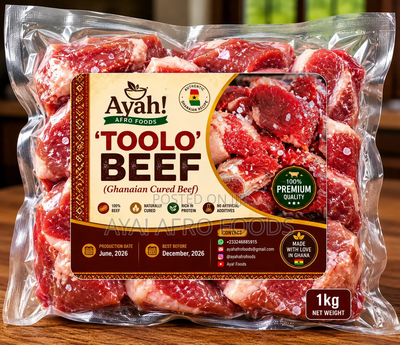Toolo Beef (Ghanaian Salted Cured Lamb)