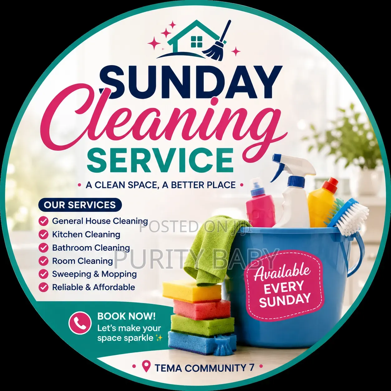 Need a Cleaner? Affordable House, Room and Compound Cleaning in Tema