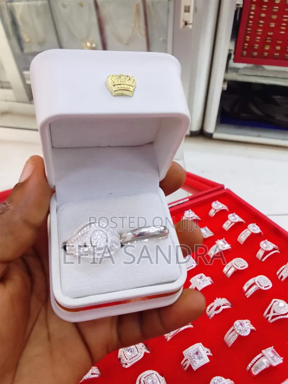 925 Sterling Silver Wedding Ring Set