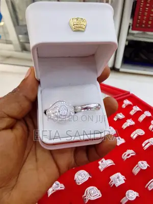 925 Sterling Silver Wedding Ring Set