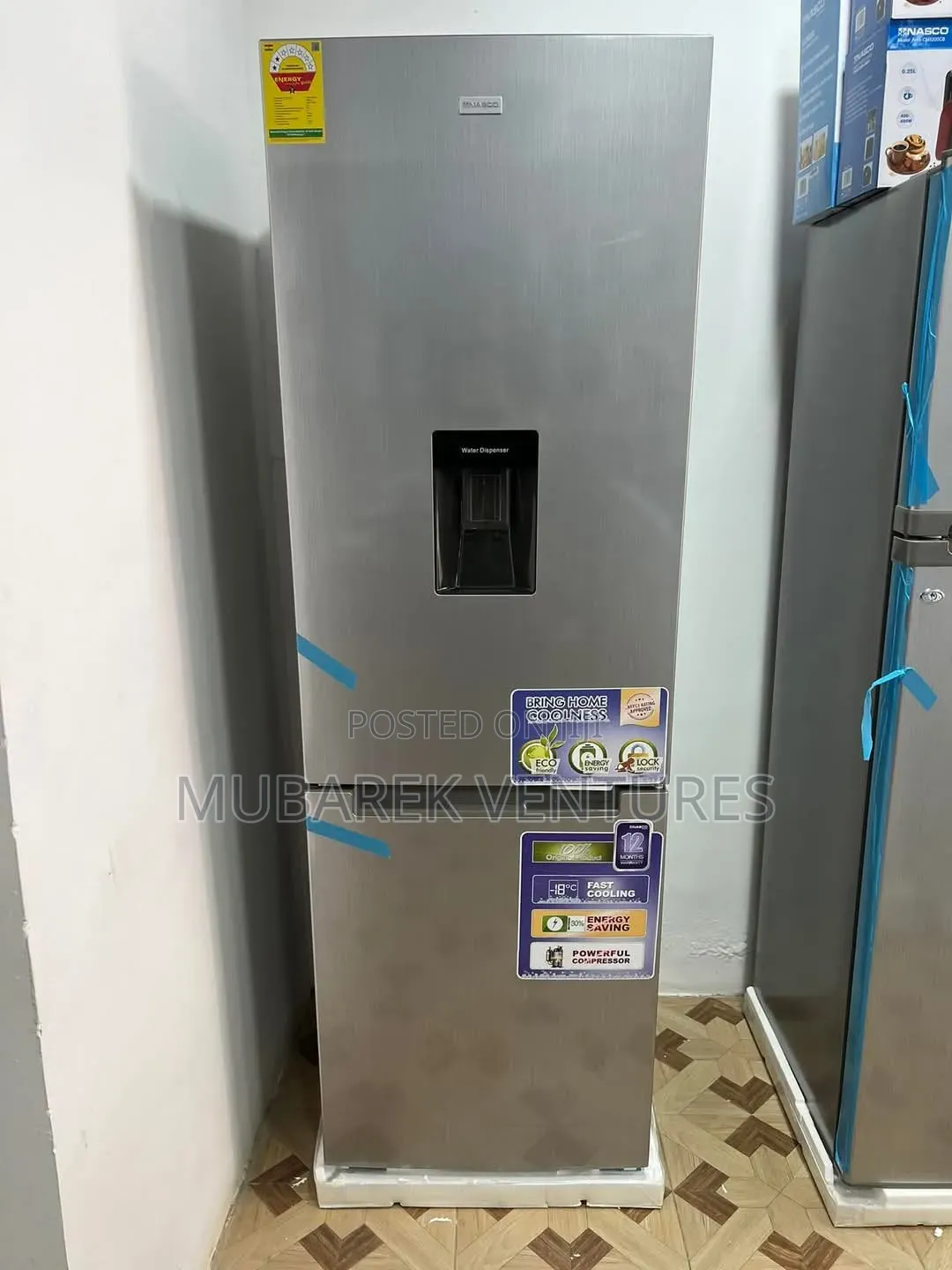 Nasco 307ltrs Bottom Freezer With Dispenser
