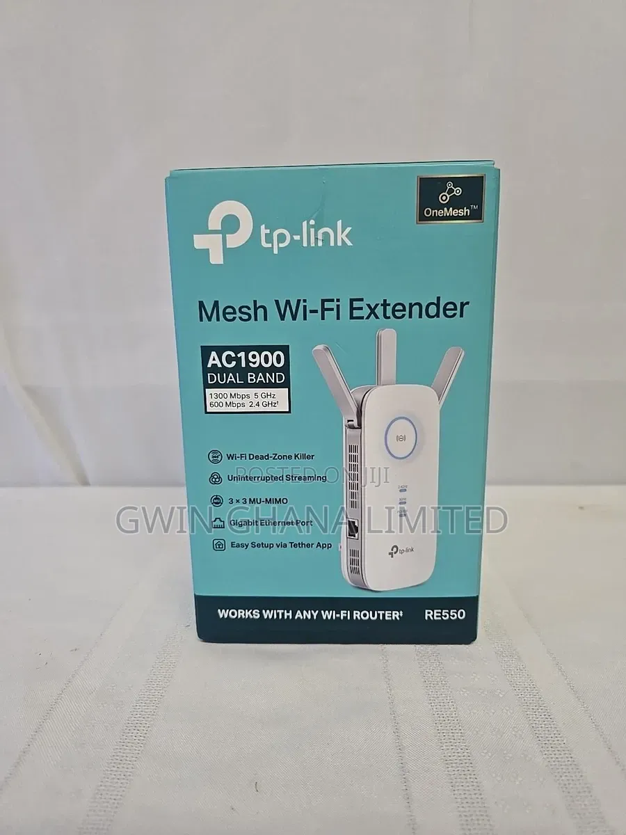 Tp-Link Re550 Ac1900 Dual Band Wi-Fi Range Extender 1900mps,12000sqft