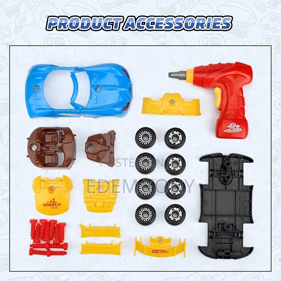 31 Piece Toy Racing Car Kit Age 3+ Lights -Sounds-Construction Model -