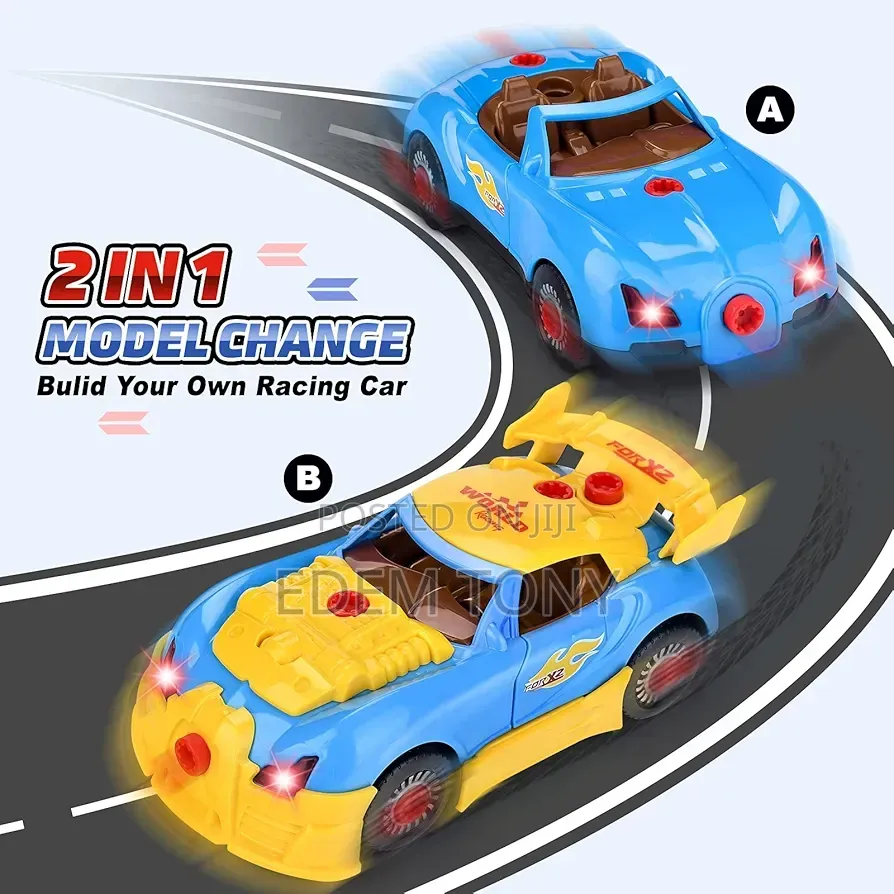 31 Piece Toy Racing Car Kit Age 3+ Lights -Sounds-Construction Model -