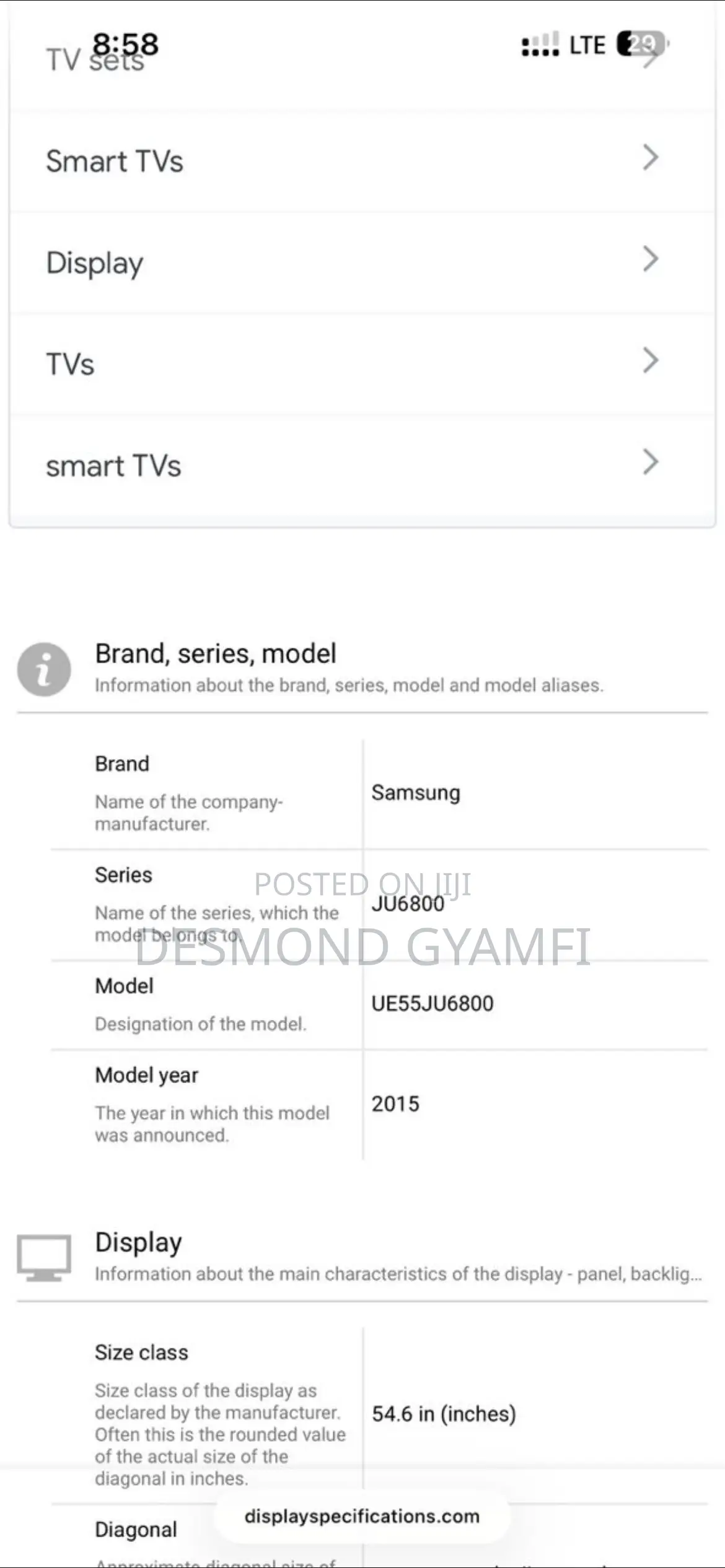 Samsung 55” Smart Tv Uhd