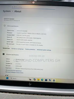 Laptop HP EliteBook 840 G7 8GB Intel Core i7 SSD 256GB