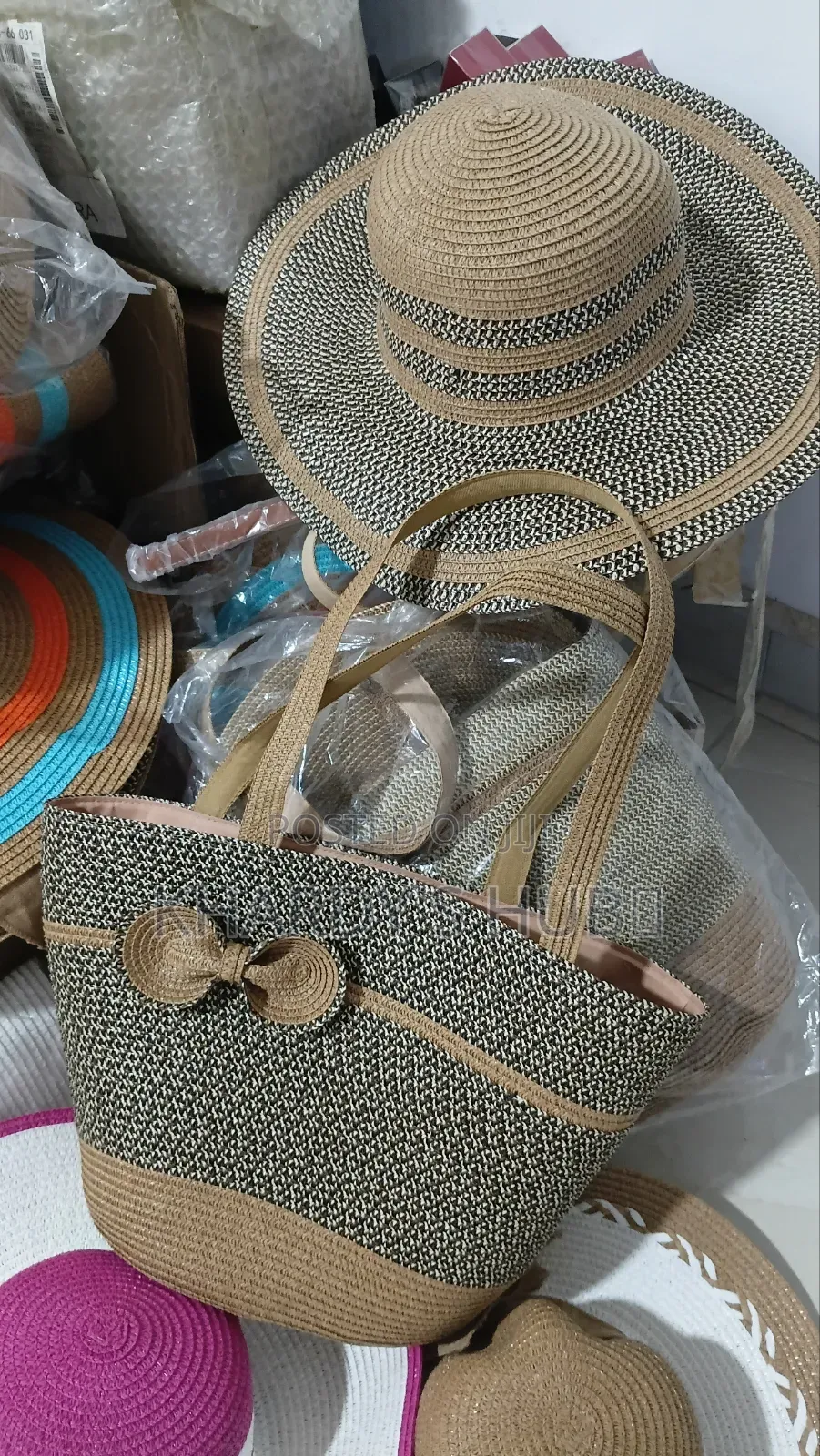 Summer/Woven Bag With Hat 