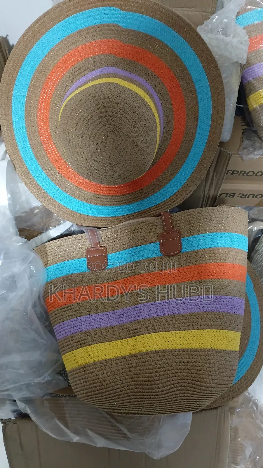 Summer/Woven Bag With Hat 