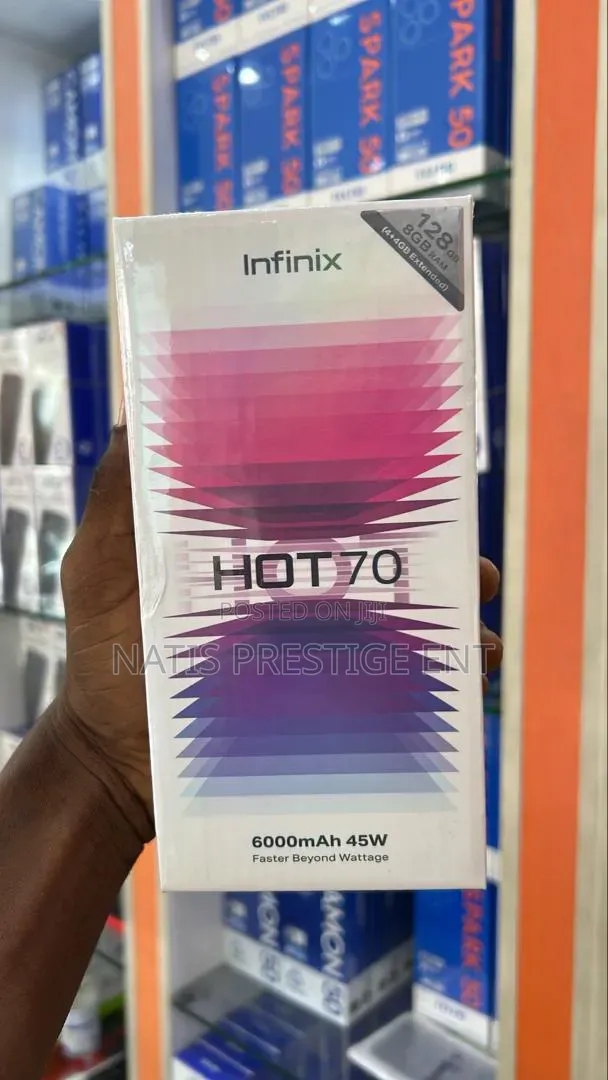 New Infinix Hot 70 128 GB Black