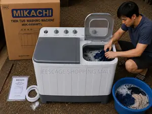 Mikachi Twin Tub Washing Machine 8.0 Kg - Mik-08wmtl