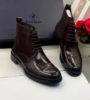 Steve Riots Brown Long Men’S Leather Boot