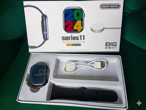 Smart Watch Series 11 Big Display Bluetooth Call Fitness Watch - Black