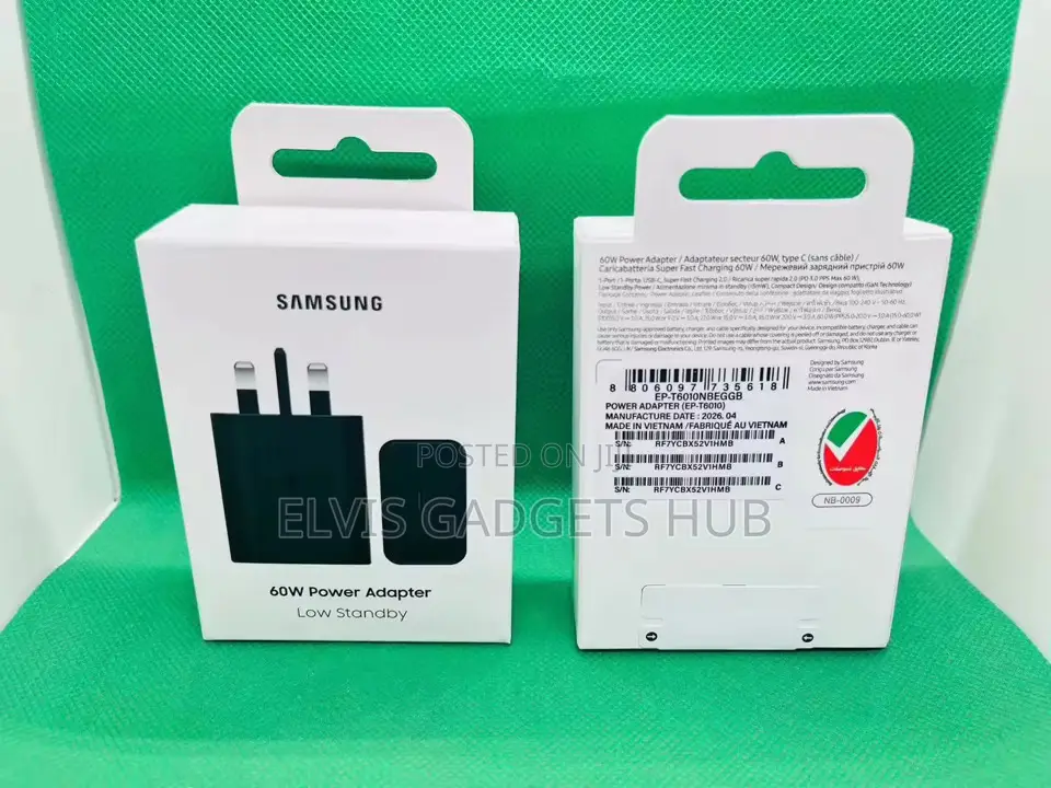 Samsung Pd 60w Super Fast Adapter for Galaxy S25 S24 S23 S22