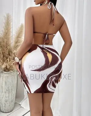 Backless Halter Bodycon Mini Dress