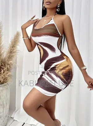 Backless Halter Bodycon Mini Dress