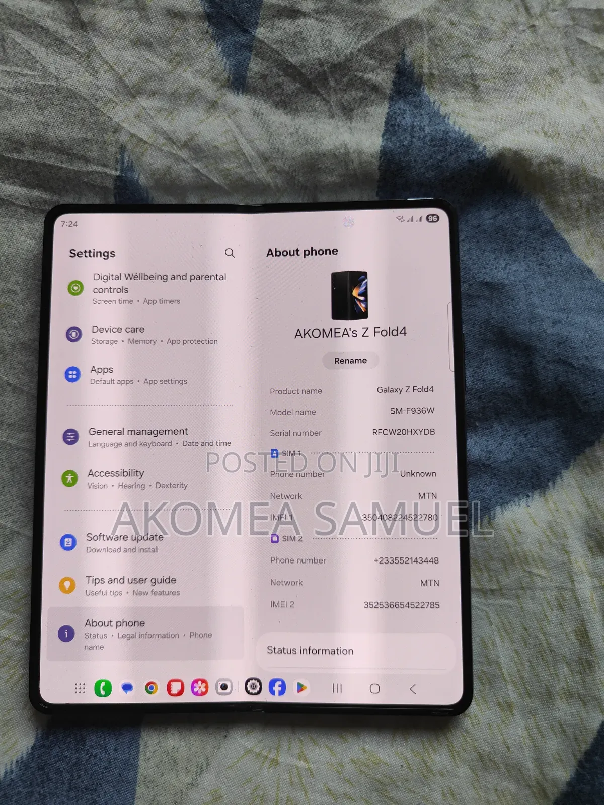 Samsung Galaxy Z Fold4 256 GB Black