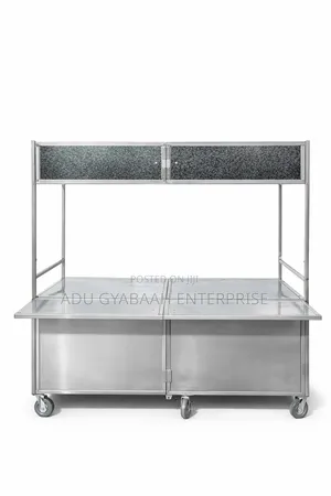 Stainless Steel Movable Food Vending Cart/Kiosk - Foldable