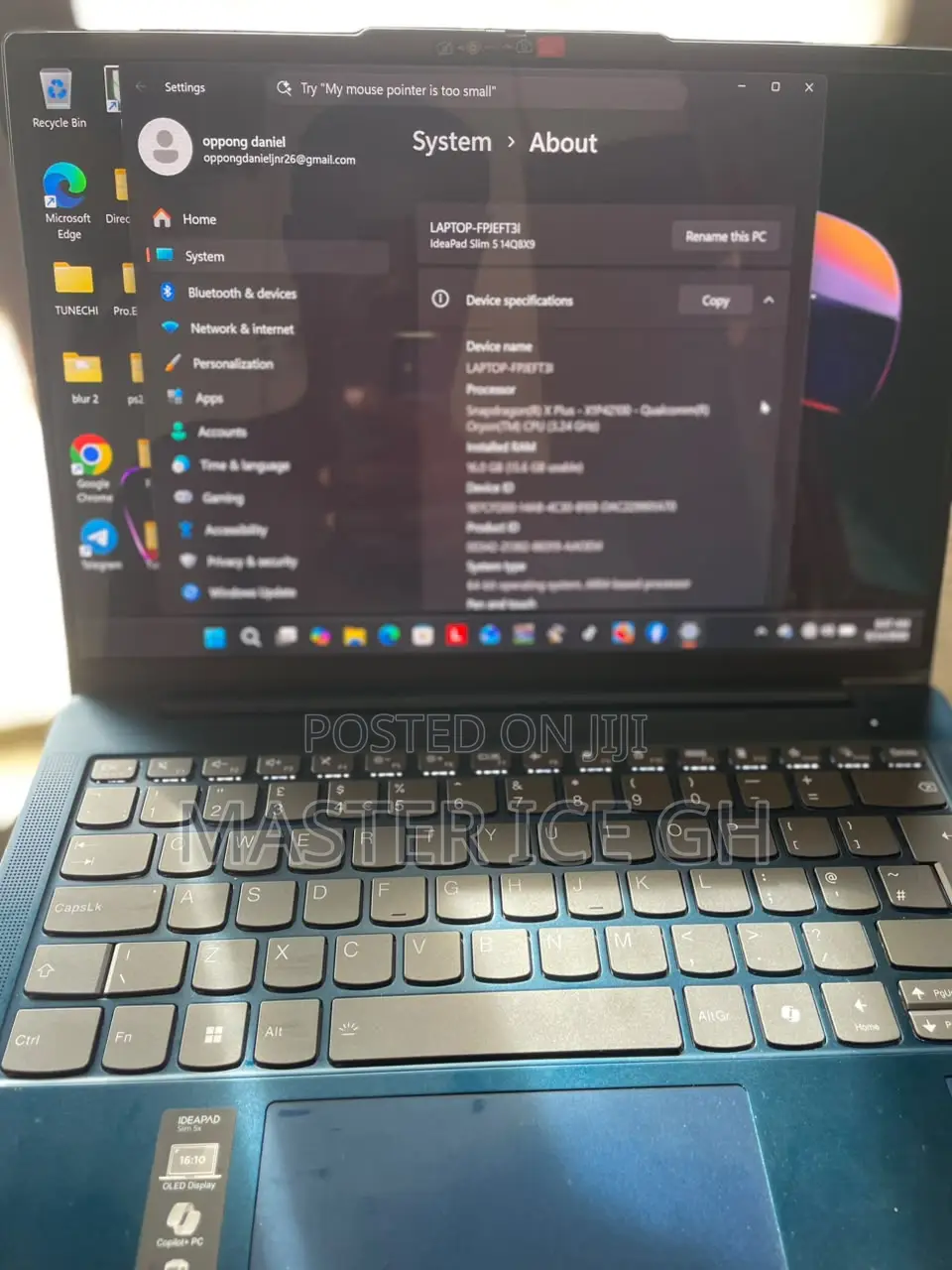 New Laptop Lenovo Ideapad 3 16GB Qualcomm Snapdragon X Plus SSD 500GB