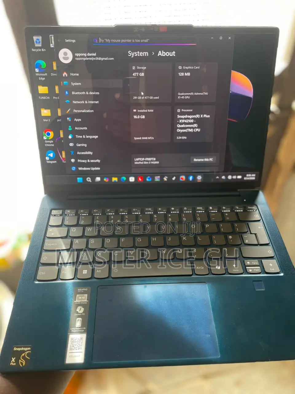 New Laptop Lenovo Ideapad 3 16GB Qualcomm Snapdragon X Plus SSD 500GB