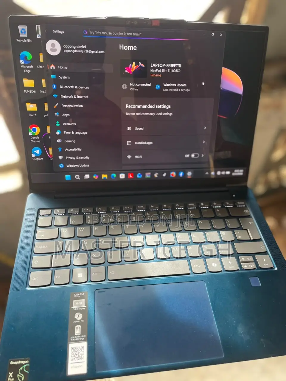 New Laptop Lenovo Ideapad 3 16GB Qualcomm Snapdragon X Plus SSD 500GB