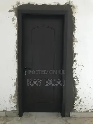 Neatly Installed Brown Like Interior Door