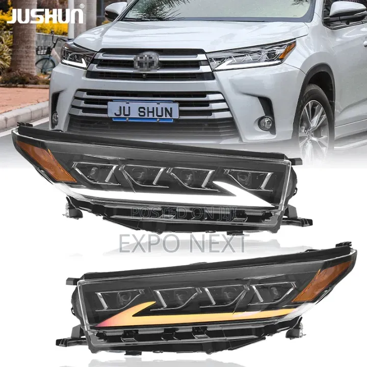 Toyota Highlander 2014-2019 Led Headlight Abs Plastic