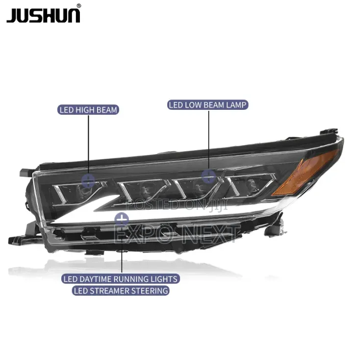 Toyota Highlander 2014-2019 Led Headlight Abs Plastic