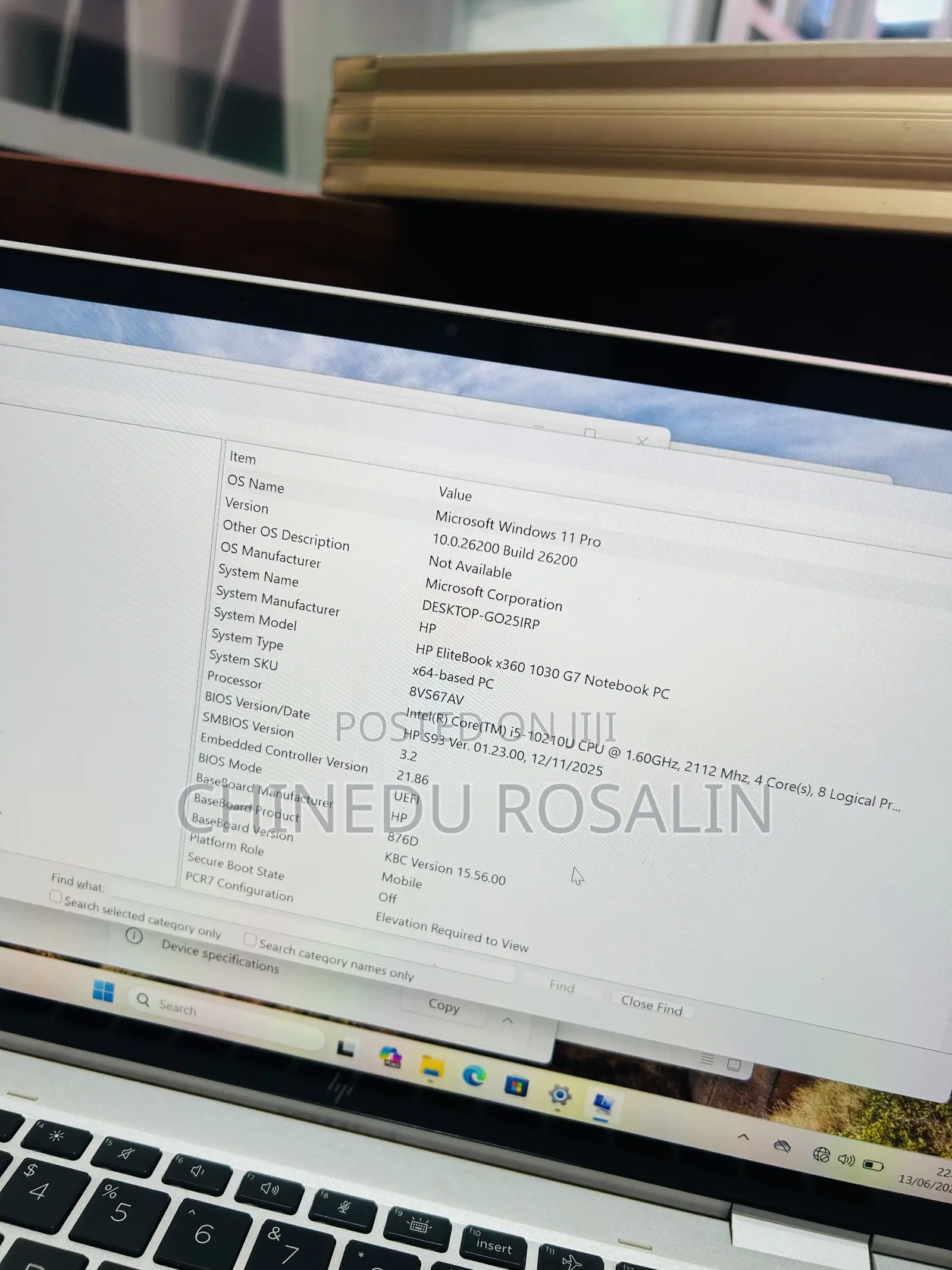 Laptop HP EliteBook x360 1030 G7 16GB Intel Core i5 SSD 256GB