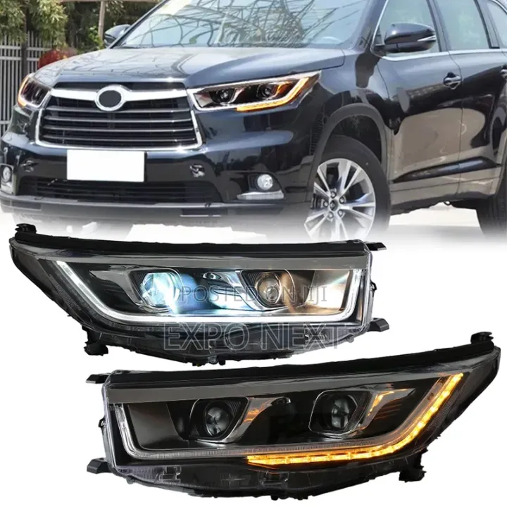Toyota Highlander 2015-2017 Front Led Head Light Abs Plastic