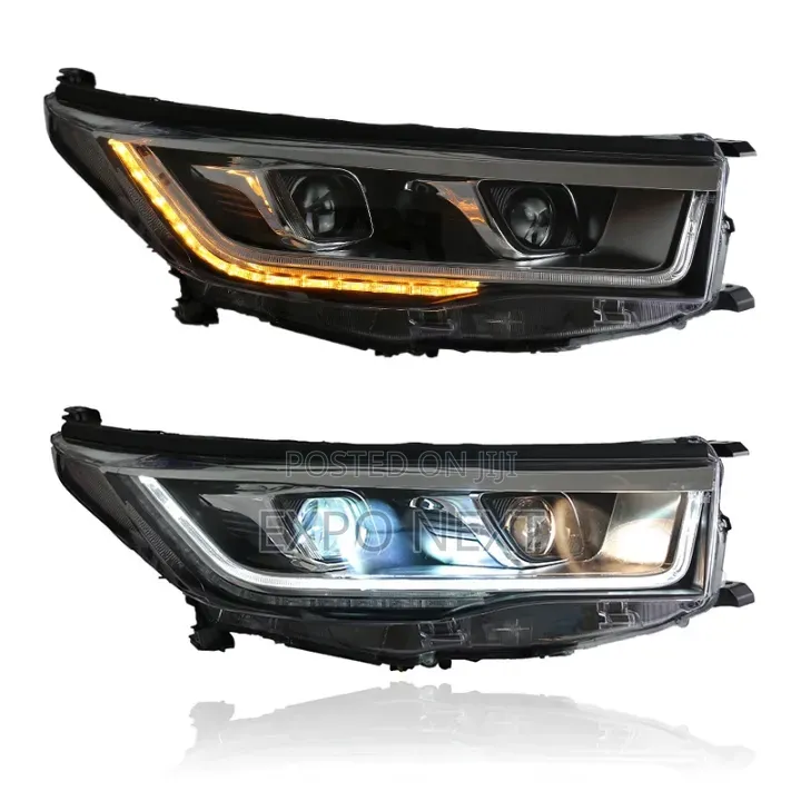 Toyota Highlander 2015-2017 Front Led Head Light Abs Plastic